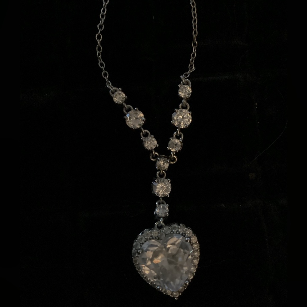 Elegant Silver Necklace with CZ Accents